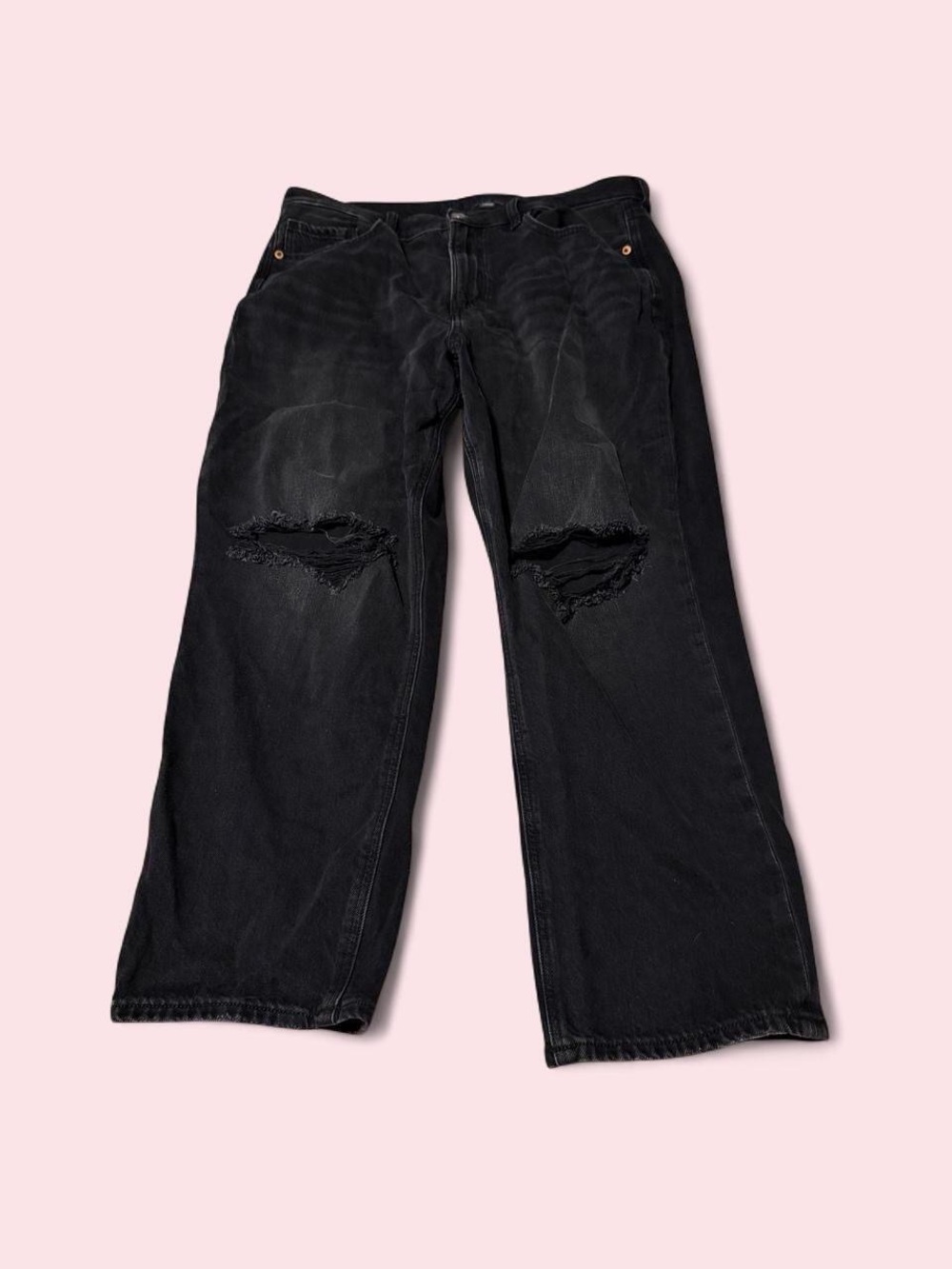 American Eagle Outfitters Black High-Rise Mom Jeans